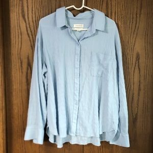 Treasure & Bond textured boyfriend fit button down size 2X